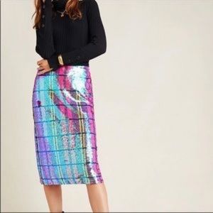 NWT Anthropologie Eva Franco Dione Sequined Skirt, size 8